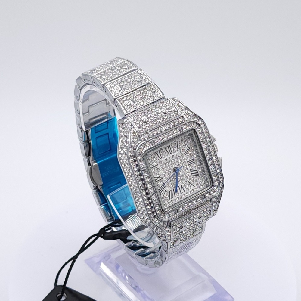 BIBI Iced Out Crystal Watch Silver 34mm - Picture 17 of 17
